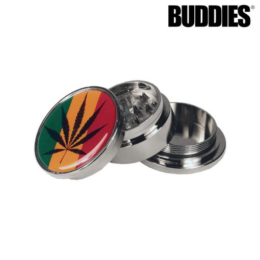 Buddies MT2 Rasta Design Metal Grinder (3 levels)