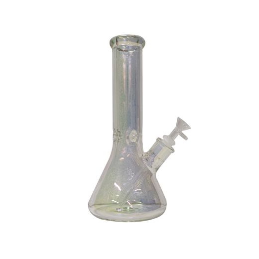 Large Clear Iridescent Glass Water Pipe 30cm