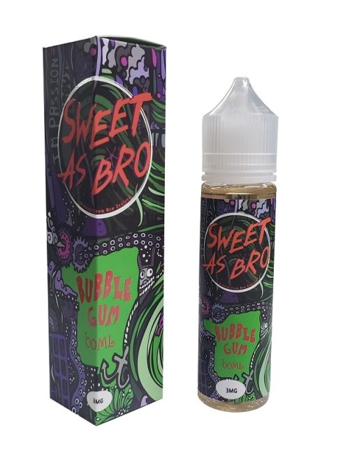 60ml Sweet As Bro 3MG:Bubble Gum Flavour