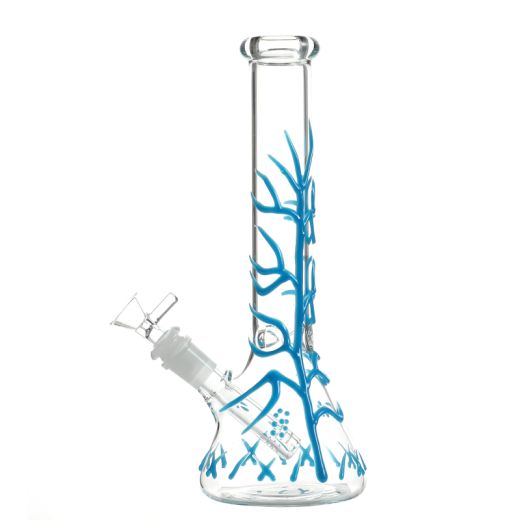 Glass Water Pipe 28cm, Creeping Vine Design, Large Size